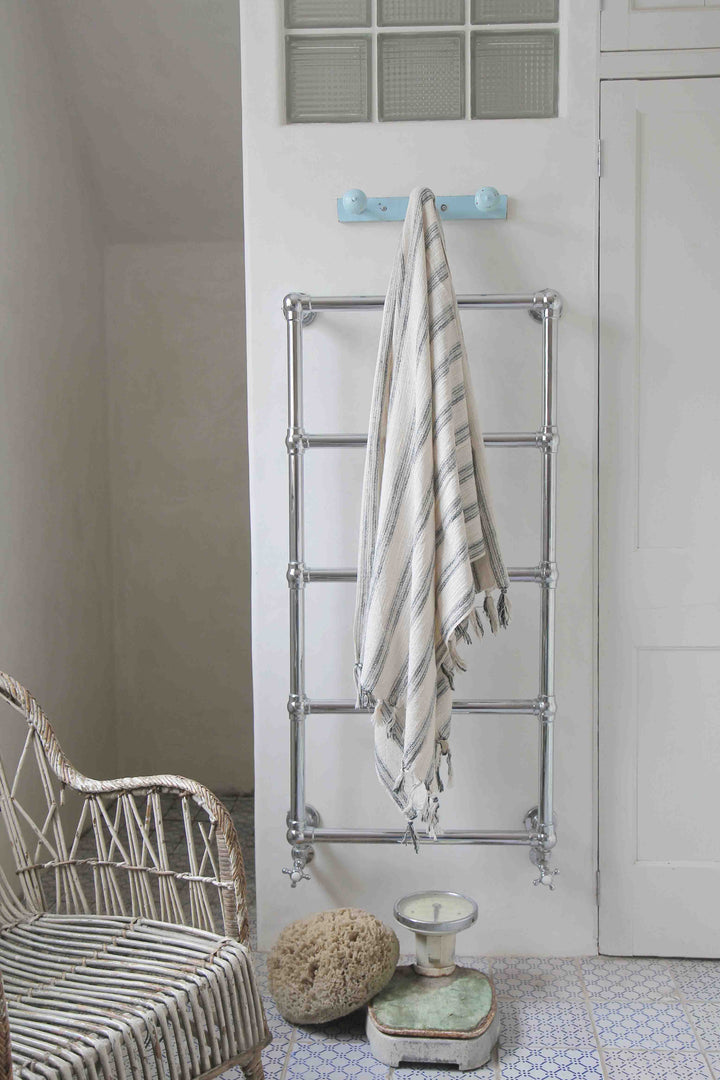 Assos Hand Loom Beach Towel /  Blue White