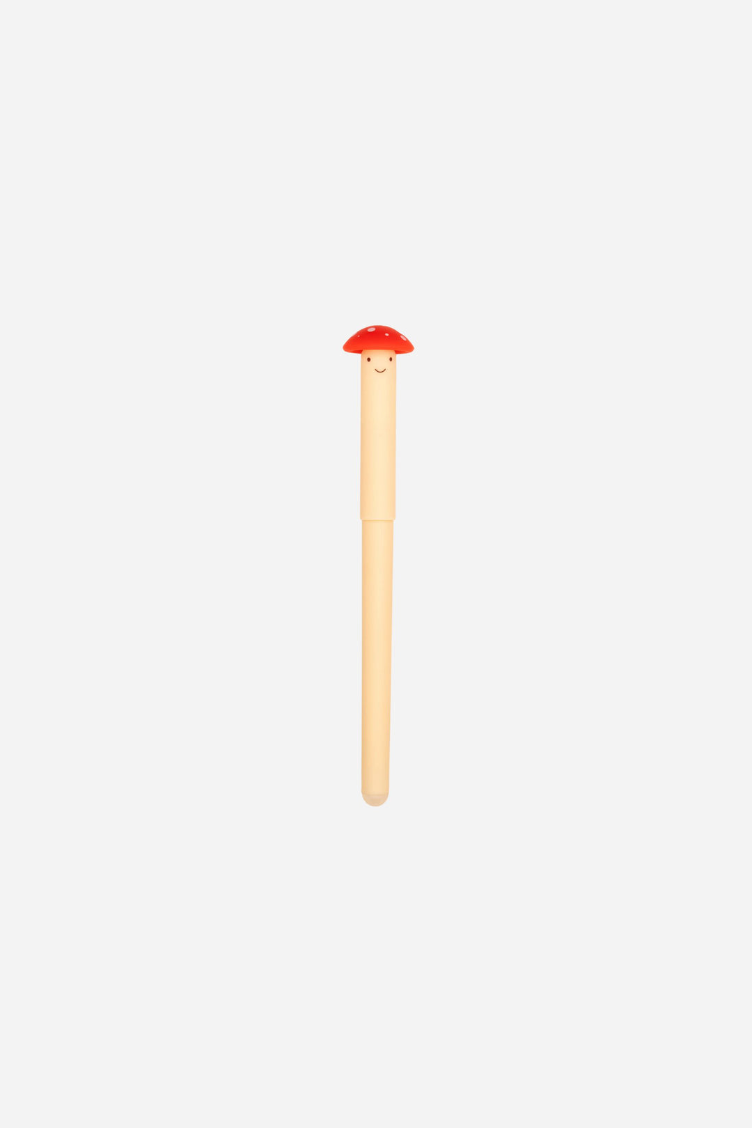 Pen with red top mushroom on a white background