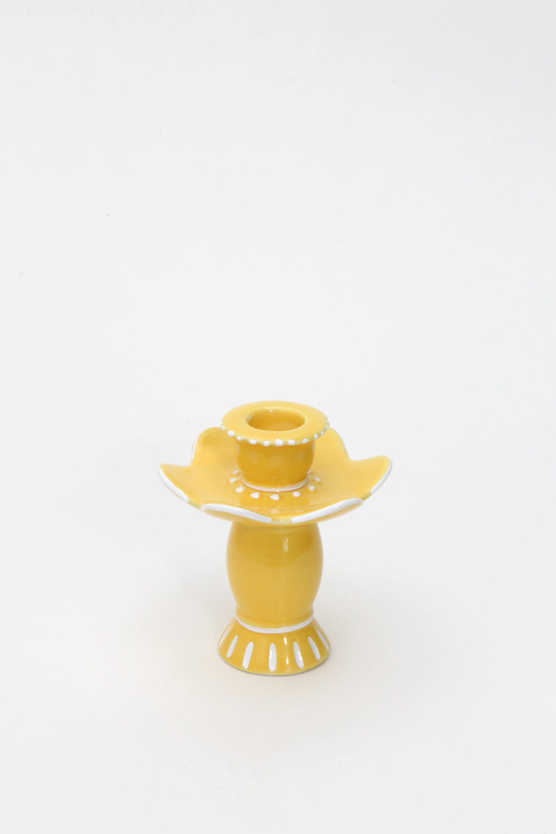 Fiesta Flower Candle Holder / Yellow