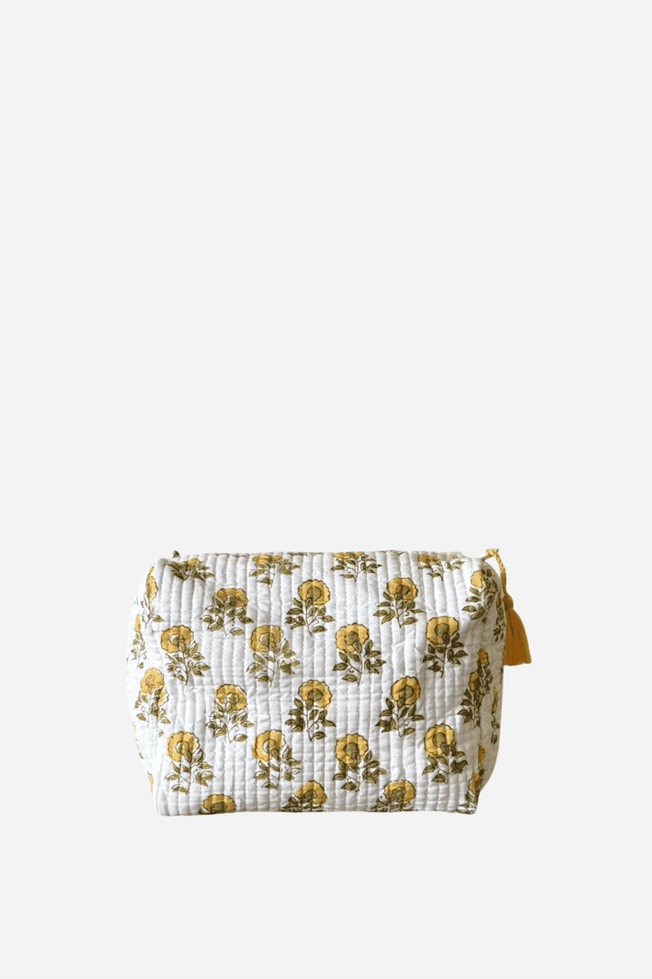 Large Cosmetic Bag / Yellow Green