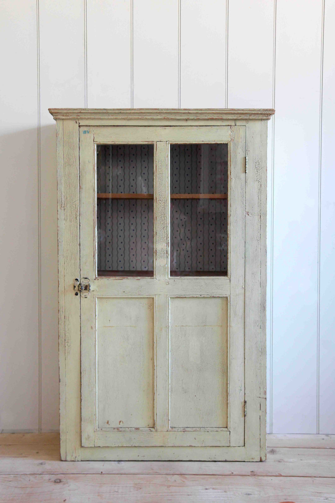 yellow painted vintage cupboard