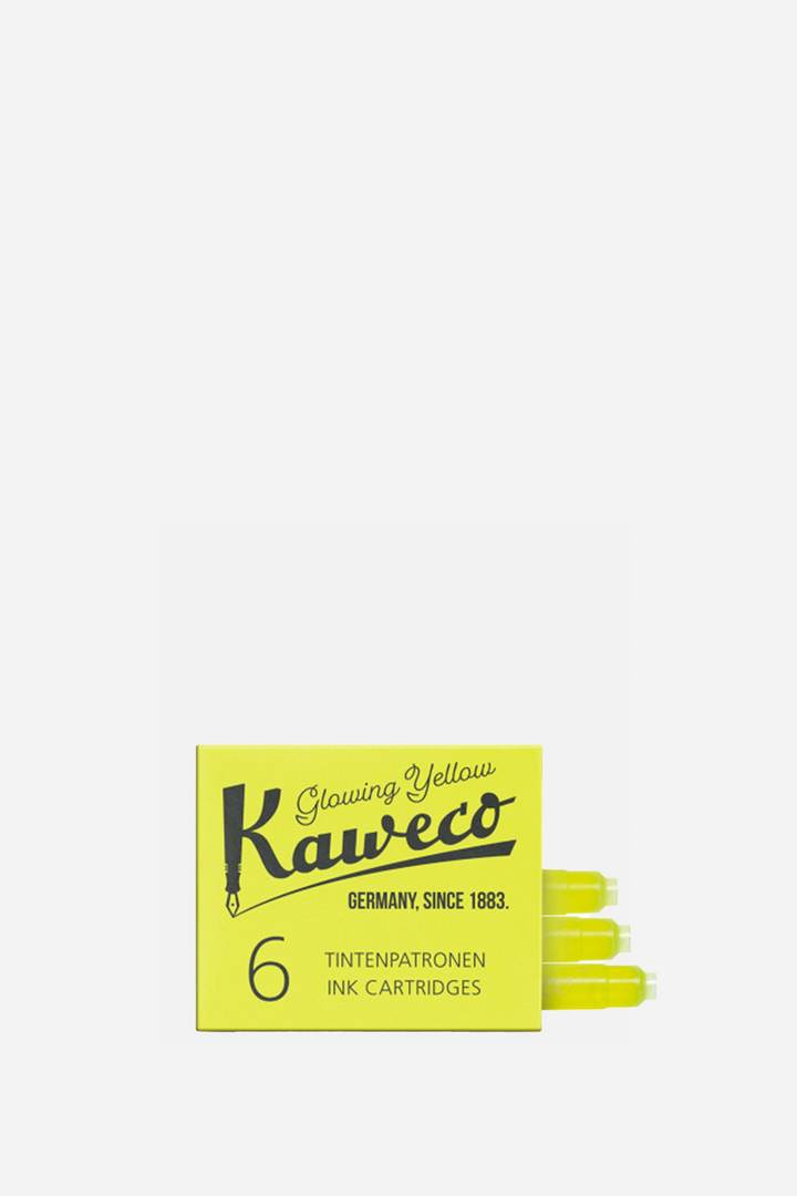 Kaweco Ink Cartridges Pk 6 / Glowing Yellow