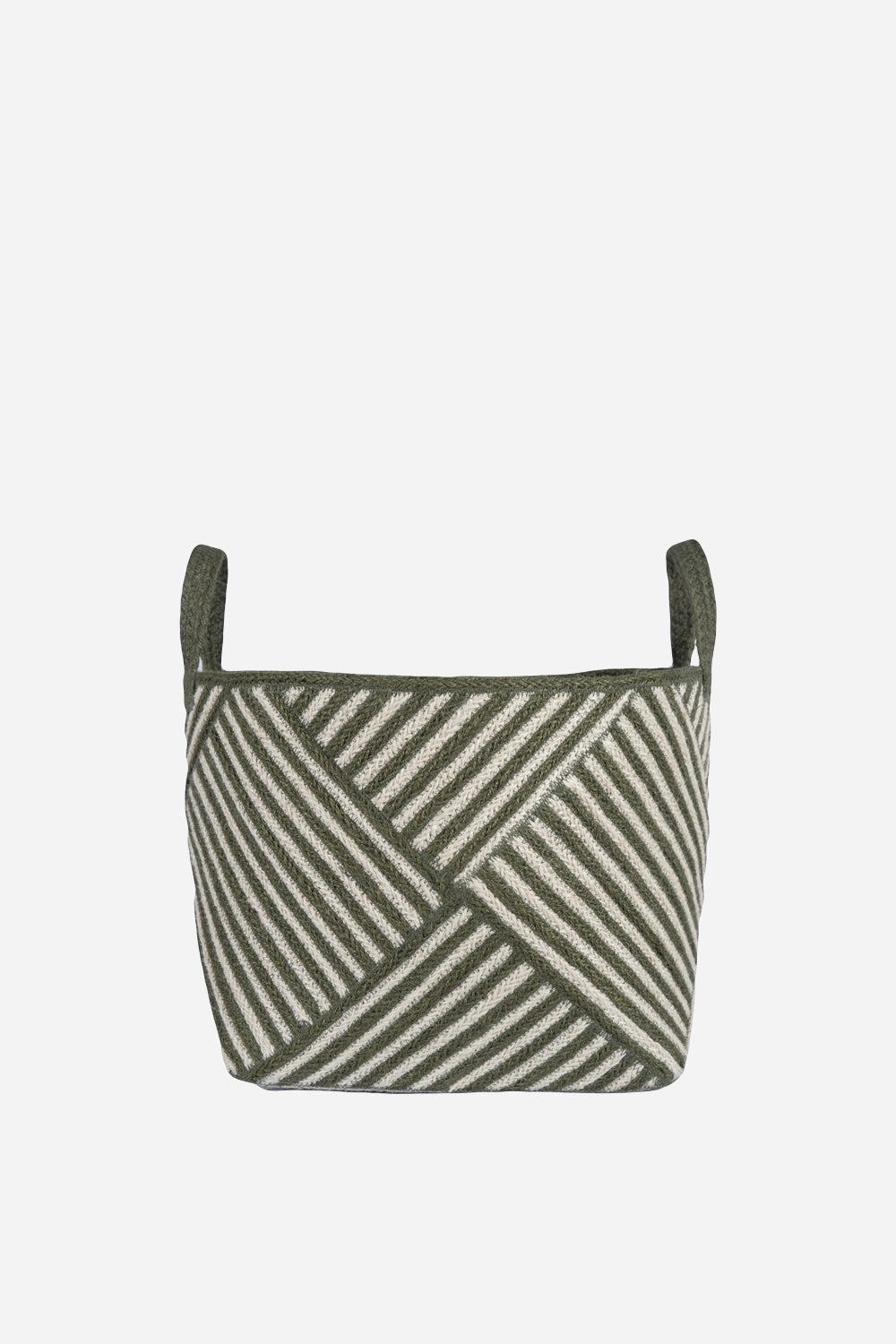 Zebra Basket Olive  Large - Domestic Science Home