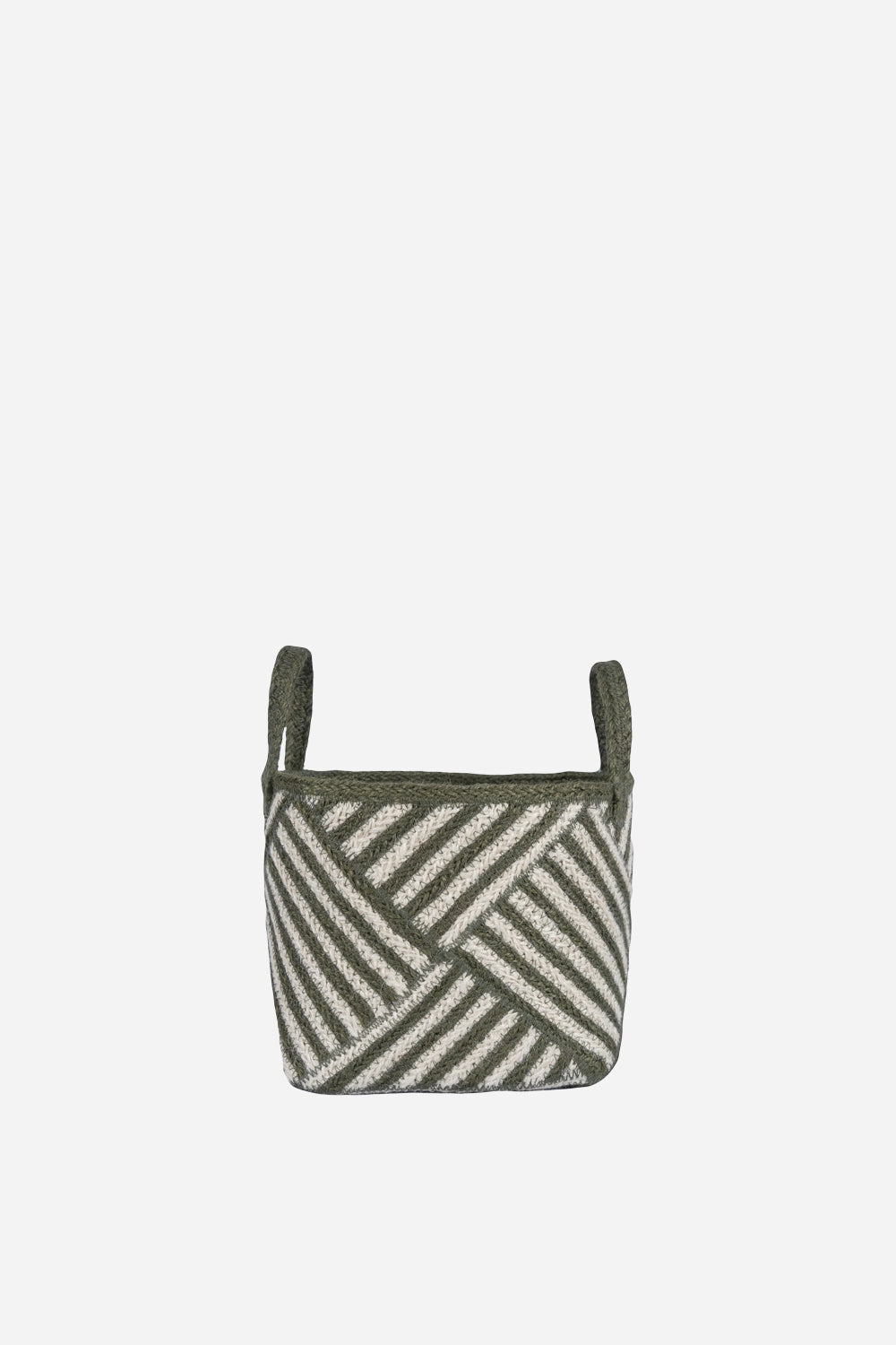 Zebra Basket Olive Small - Domestic Science Home