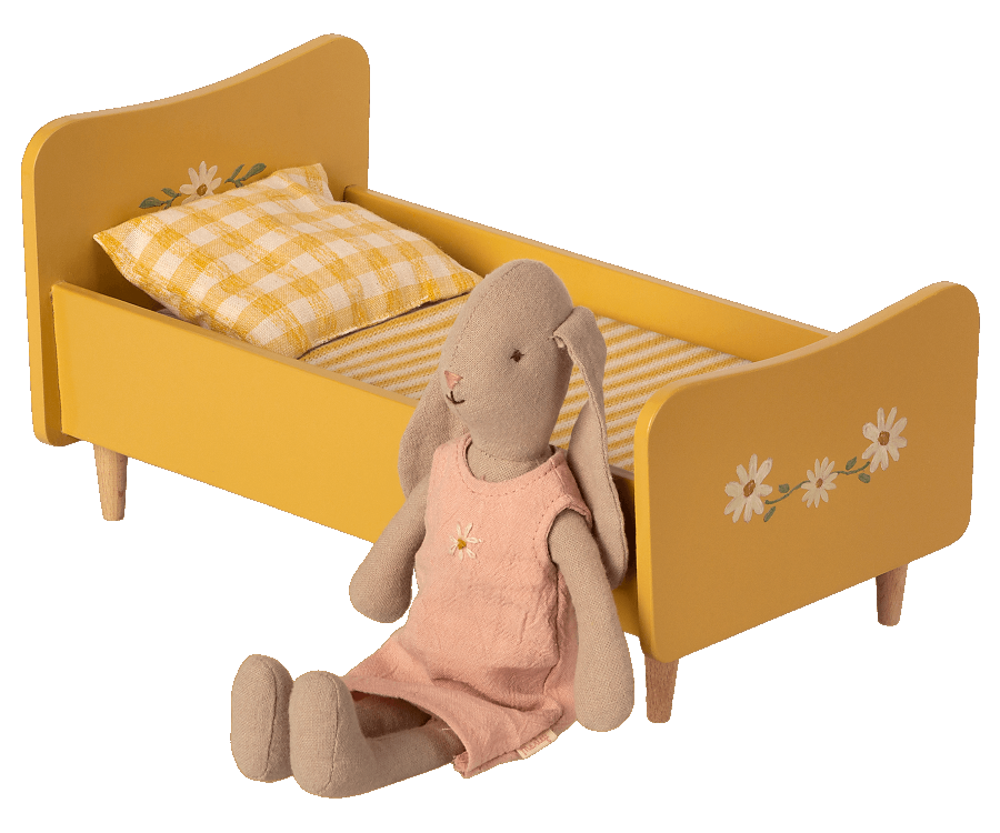 Wooden Bed Mini / Yellow - Domestic Science Home