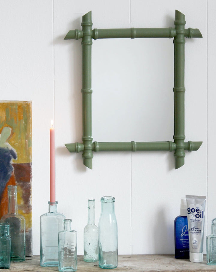 Ditto Bamboo Frame Mirror / Green