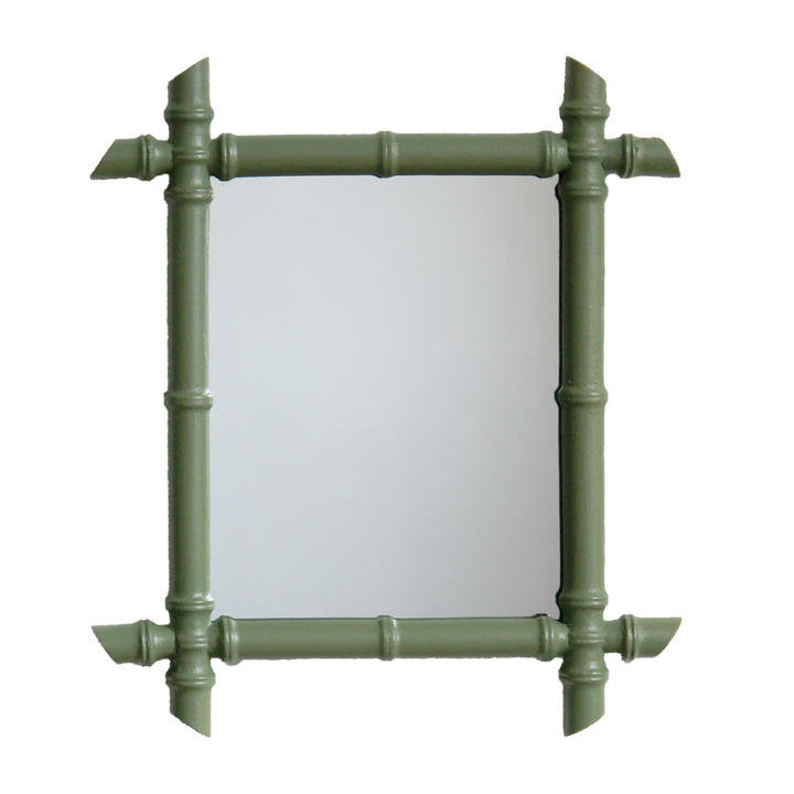 Ditto Bamboo Frame Mirror / Green