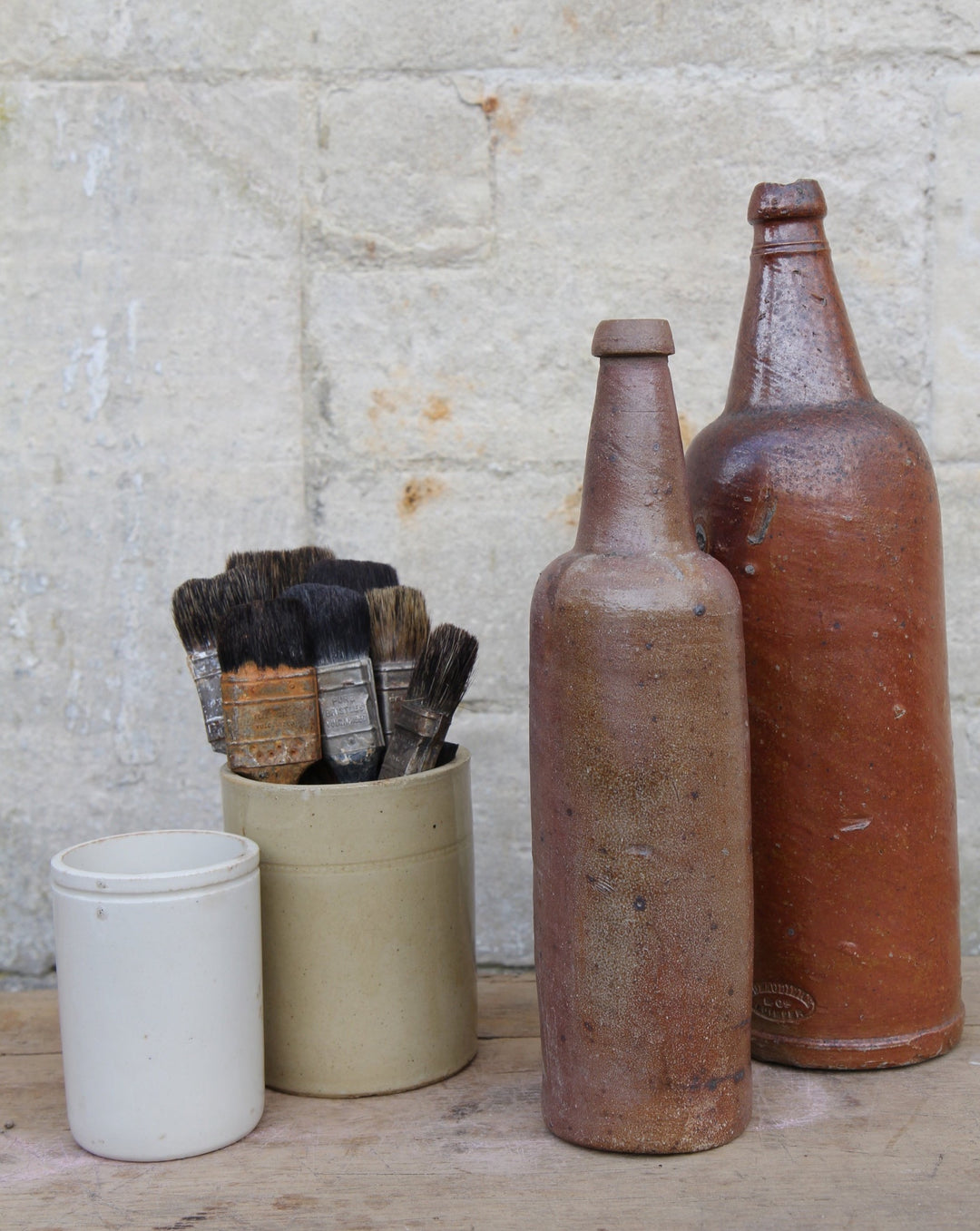 Stoneware Brown Bottles