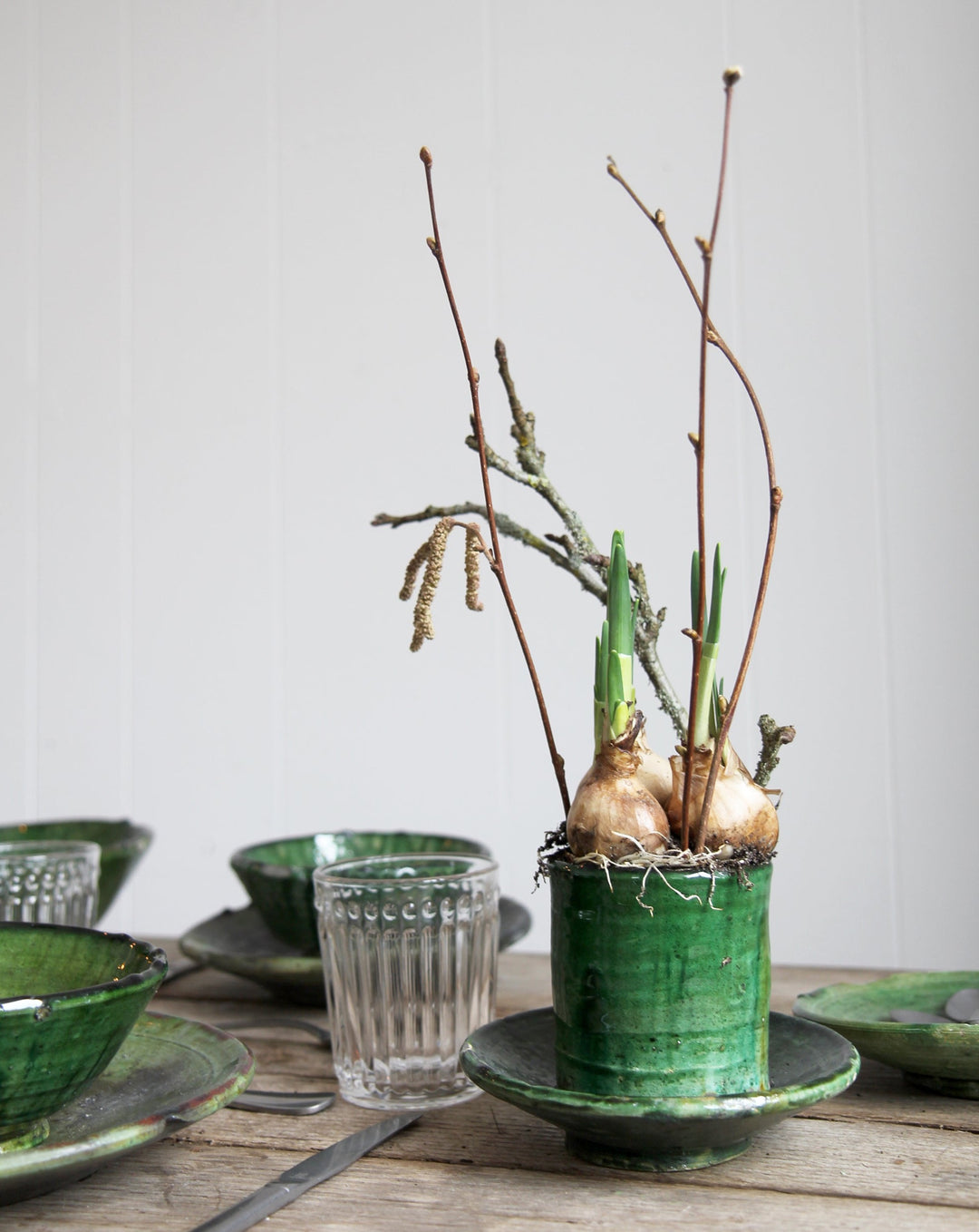 Tamegroute Pottery Green Planter / Sml