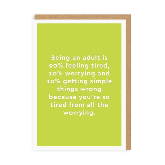 Being An Adult Is... Card