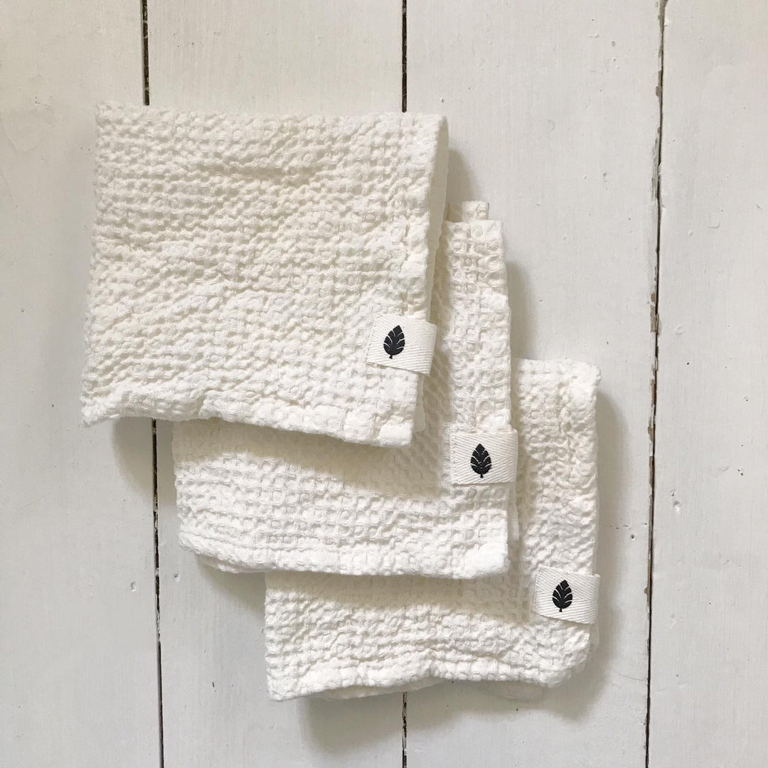 White Waffle Bath Towels - Domestic Science LTD