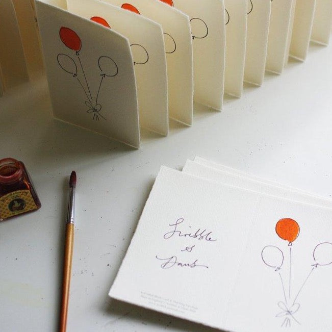 Letterpress Card Balloons - Domestic Science Home