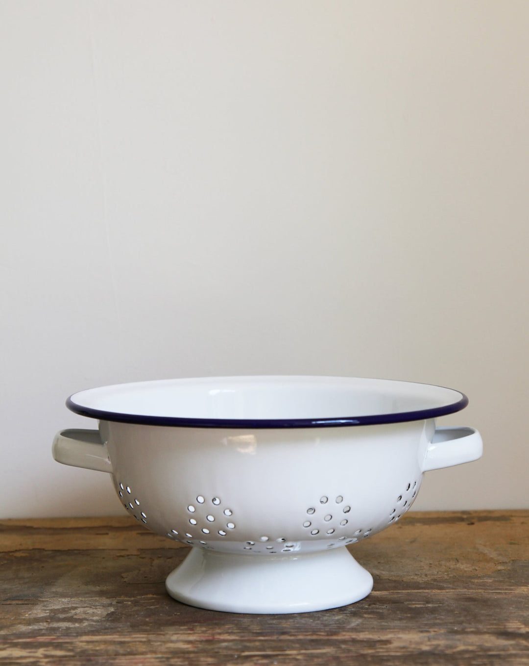 Enamelware Blue & White Colander