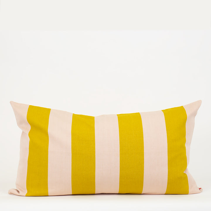 Striped Cushion Fifi Pink Mustard 50x90cm