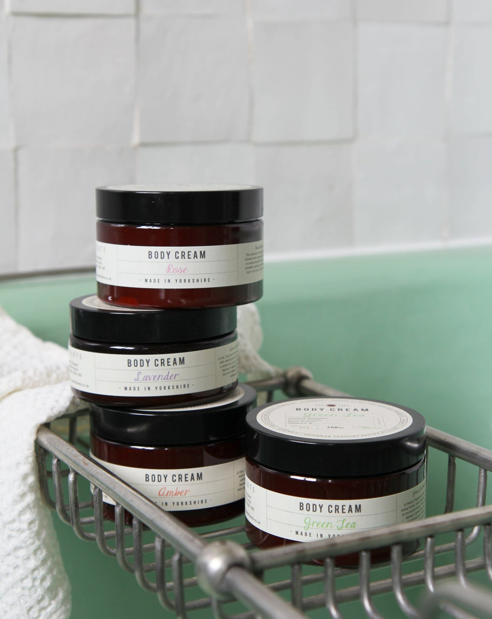 fikkerts body cream rose, lavender, green tea and amber