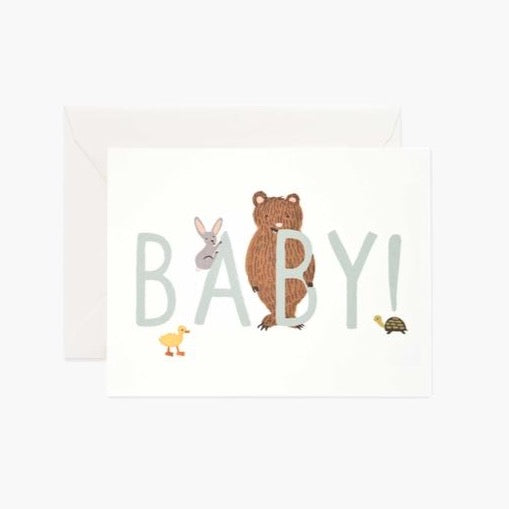 New Baby Card Mint - Domestic Science Home