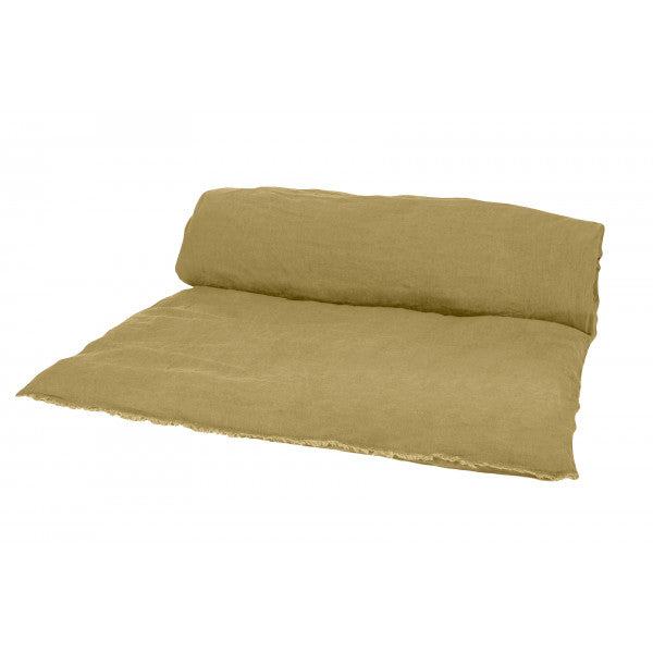 Tumbled Linen Bed Roll / Olive