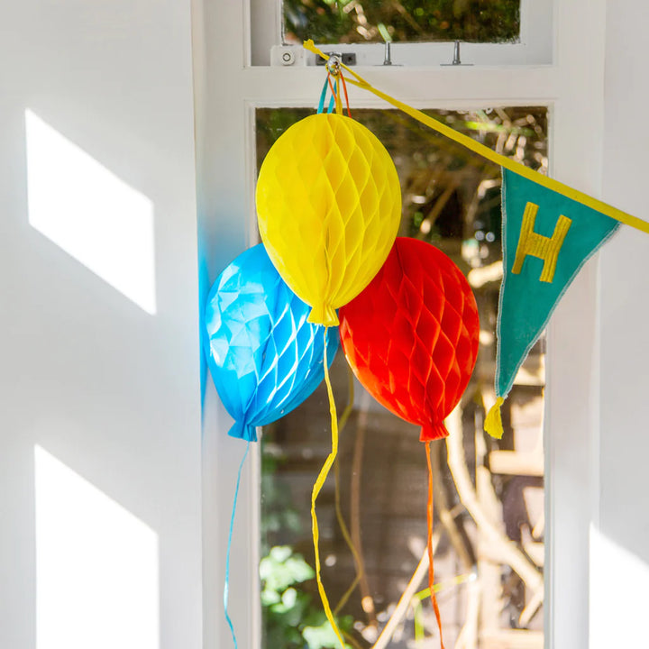 Paper Honeycomb Balloon Decorations / Pk 3