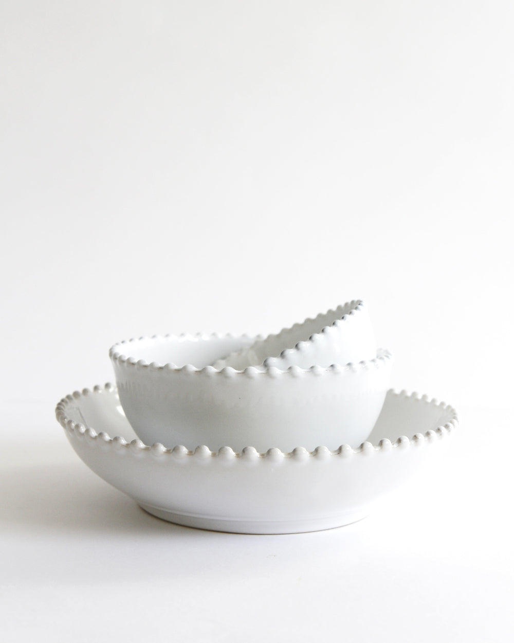 Pearl White Pasta Bowl Plate 23cm – Domestic Science Home