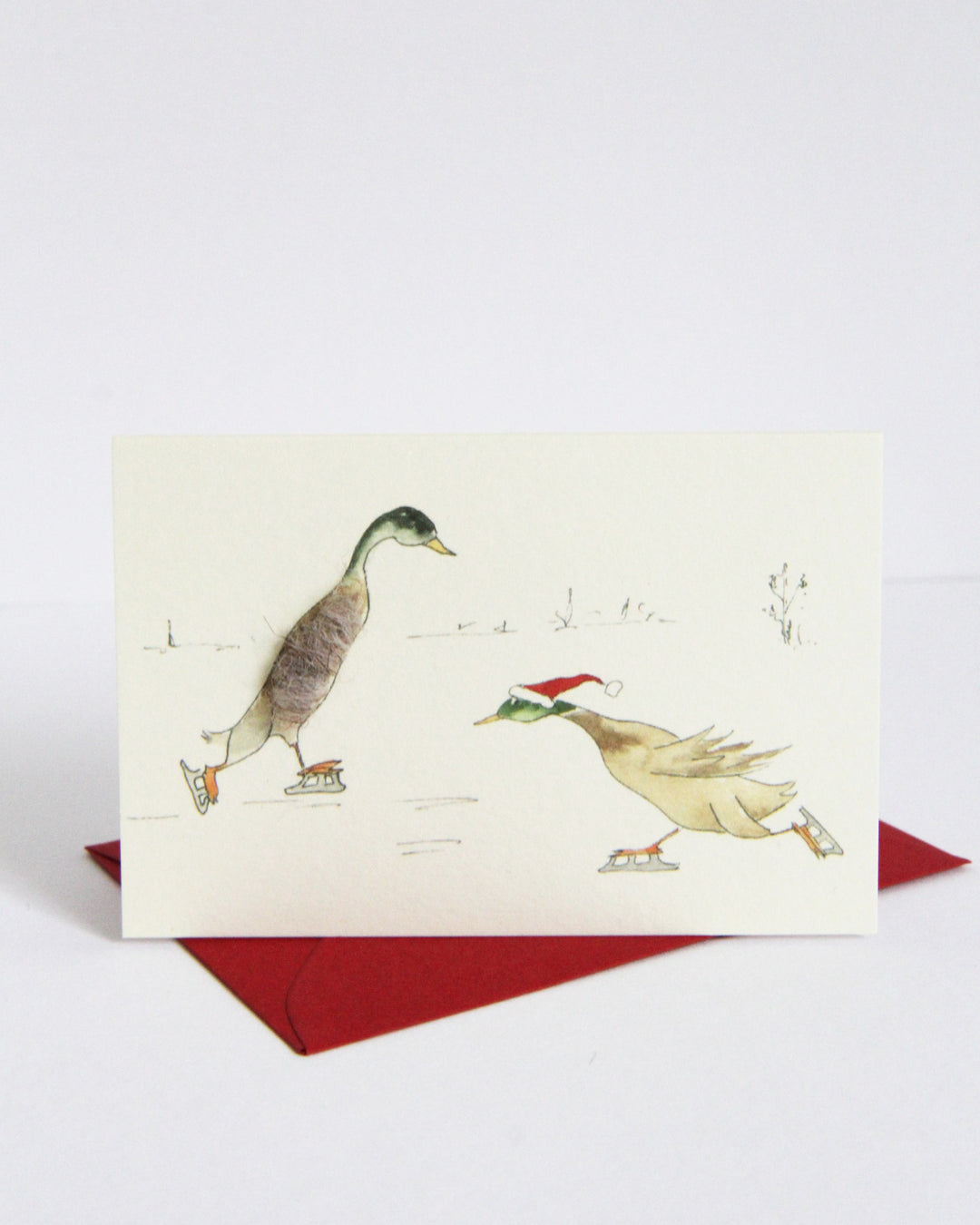 Mini Skating Ducks Card