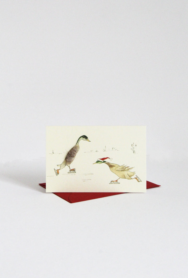 Mini Skating Ducks Card