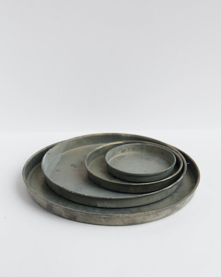 Pewter Candle Plate / 19.5cm