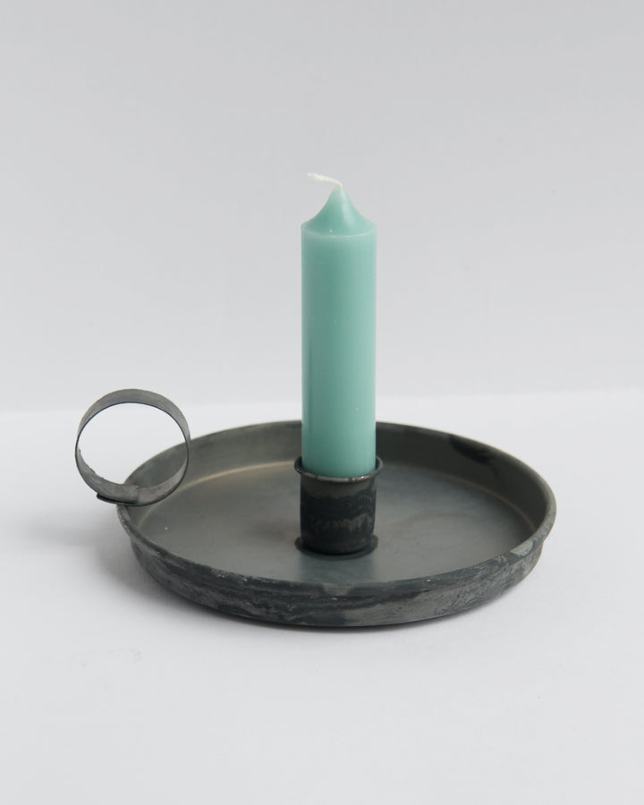 Zinc Candle Holder with Handle
