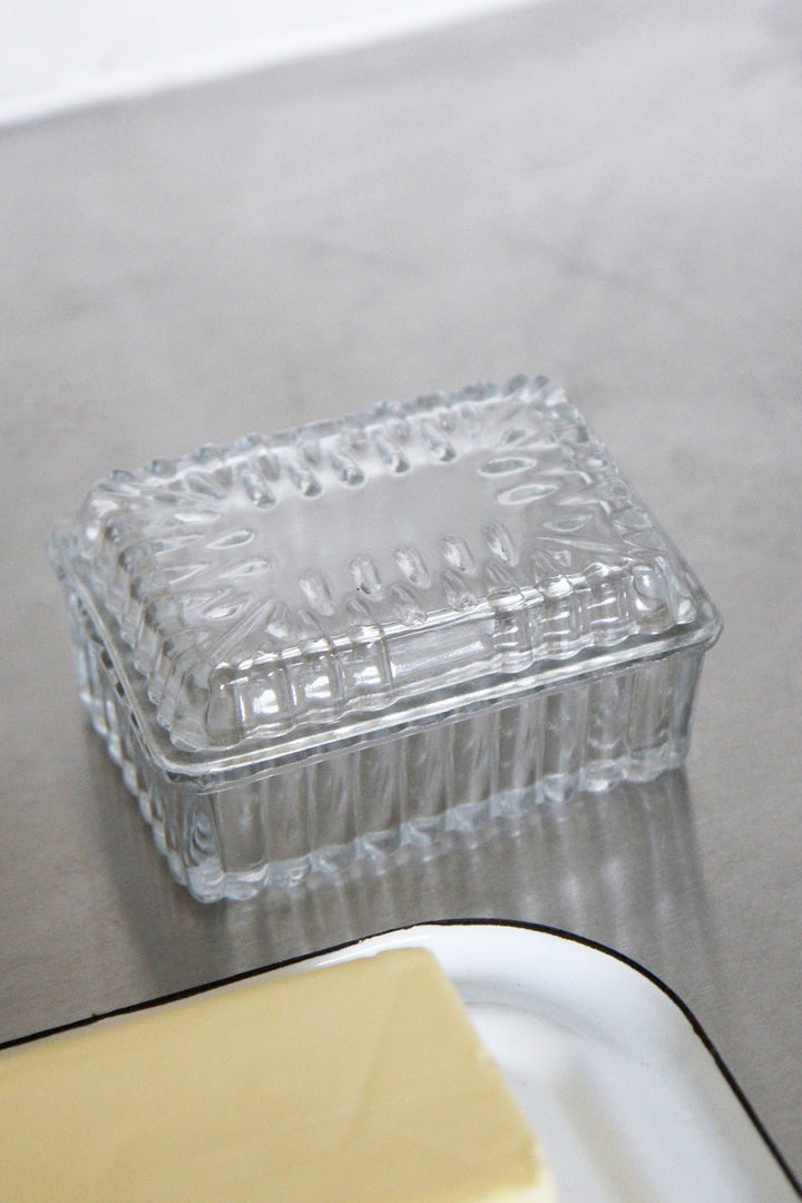 Pressed Glass Butter box