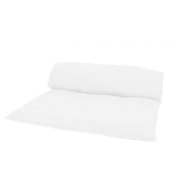 Tumbled Linen Bed Roll / White - Domestic Science Home