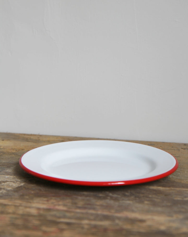 Enamelware Plate / Red 20cm NEW