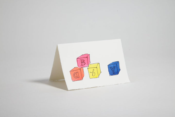 Letterpress Card Baby Blocks