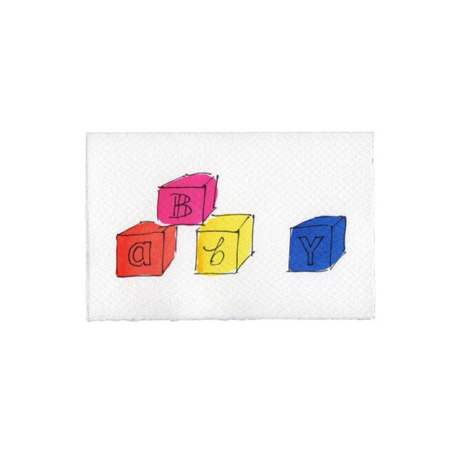 Letterpress Card Baby Blocks