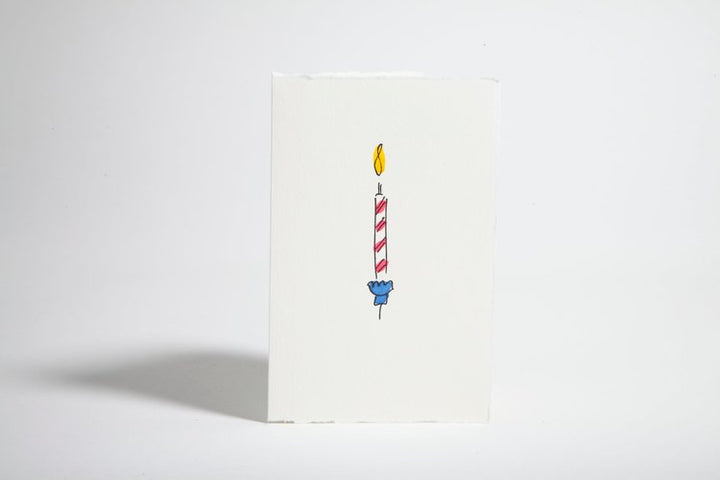 Letterpress Card Candle