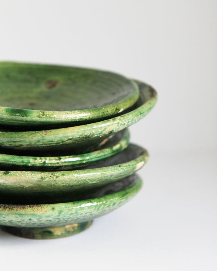 Tamegroute Pottery Green Plate / Small