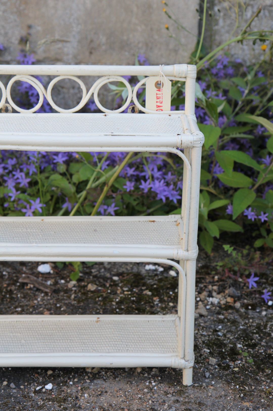 Painted Cane Shelves