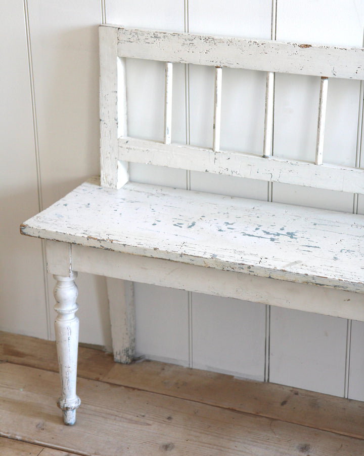 Long Vintage Painted Bench