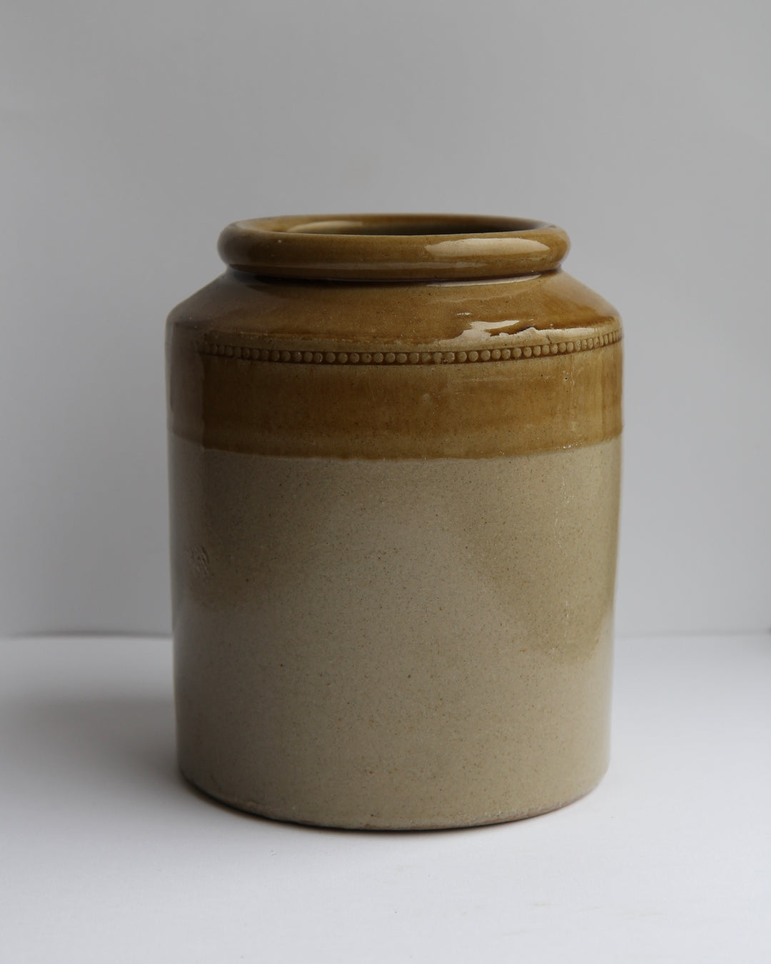 Vintage Two-tone Stoneware Pot